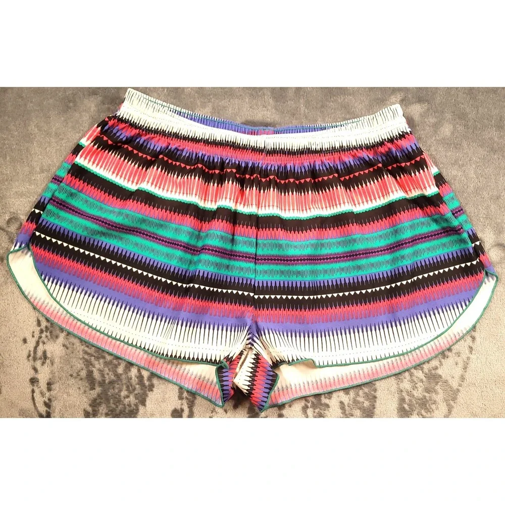 Roxy‎ Elasticized Geometric Beach Board Swim Shorts Women's Size Large